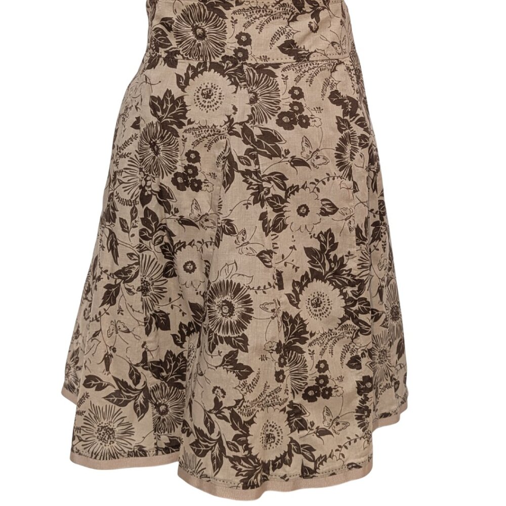 100% Cotton Neutral Floral Skirt - Picture 3 of 7